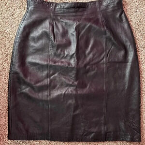 Lambskin skirt